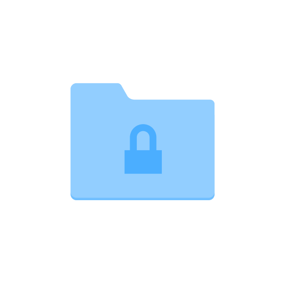 Illustration depicting a secure folder