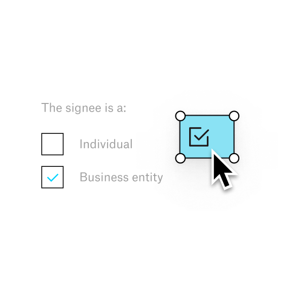 Product component visual displaying a drag-and-drop checkbox field next to existing checkboxes